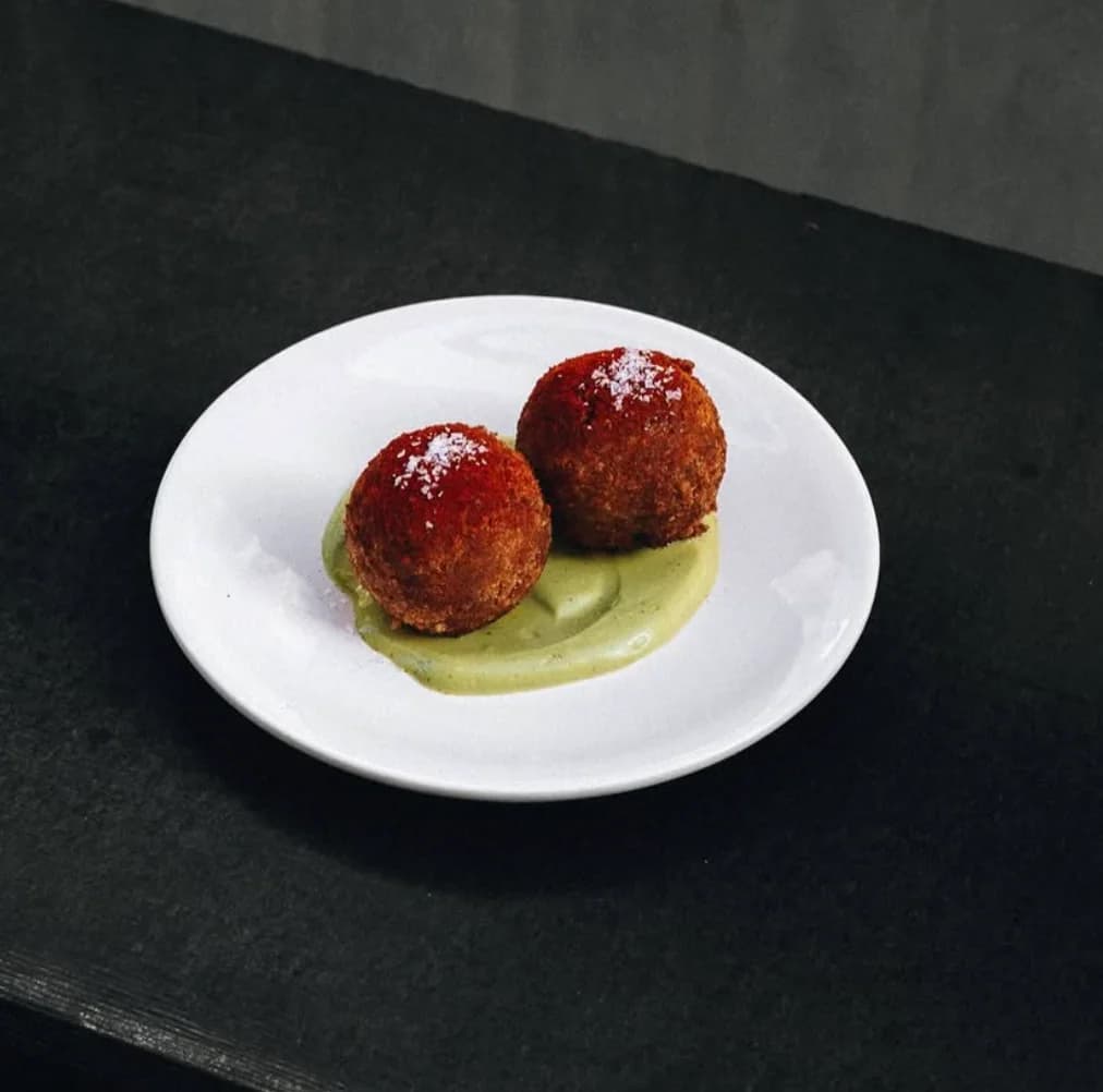 Korean croquettes with green sauce