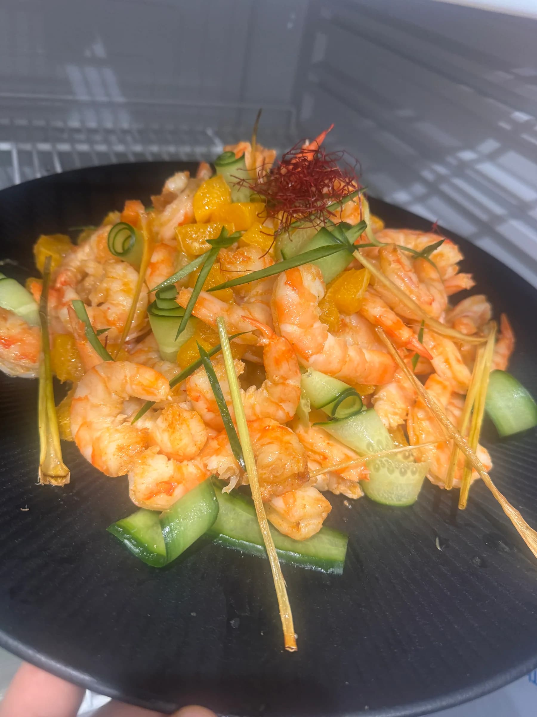Finished chilled seafood platter for event catering